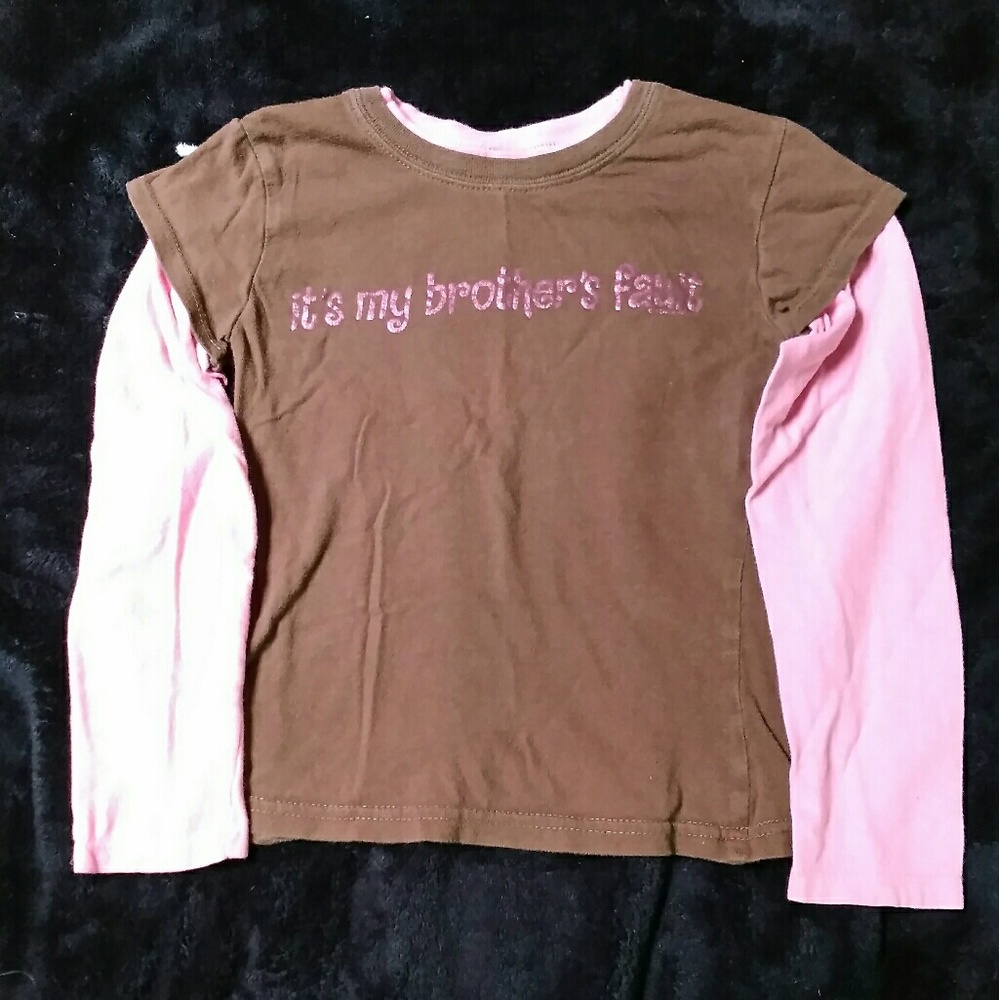 Girls "It's My Brother's Fault" Long Sleeve